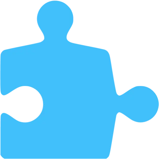 Blue Puzzle Piece Icon Design