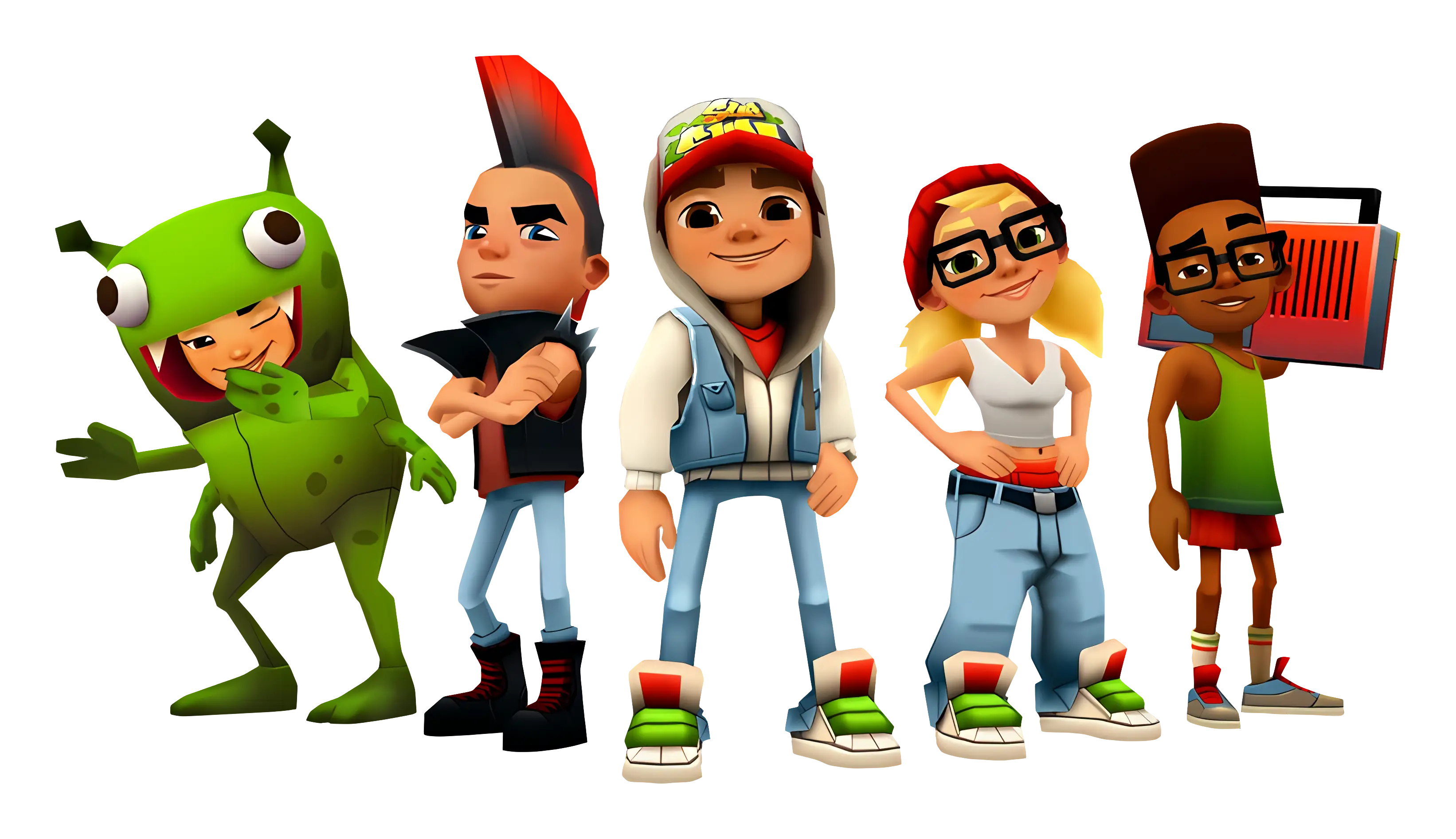 Diverse Group of Animated Characters