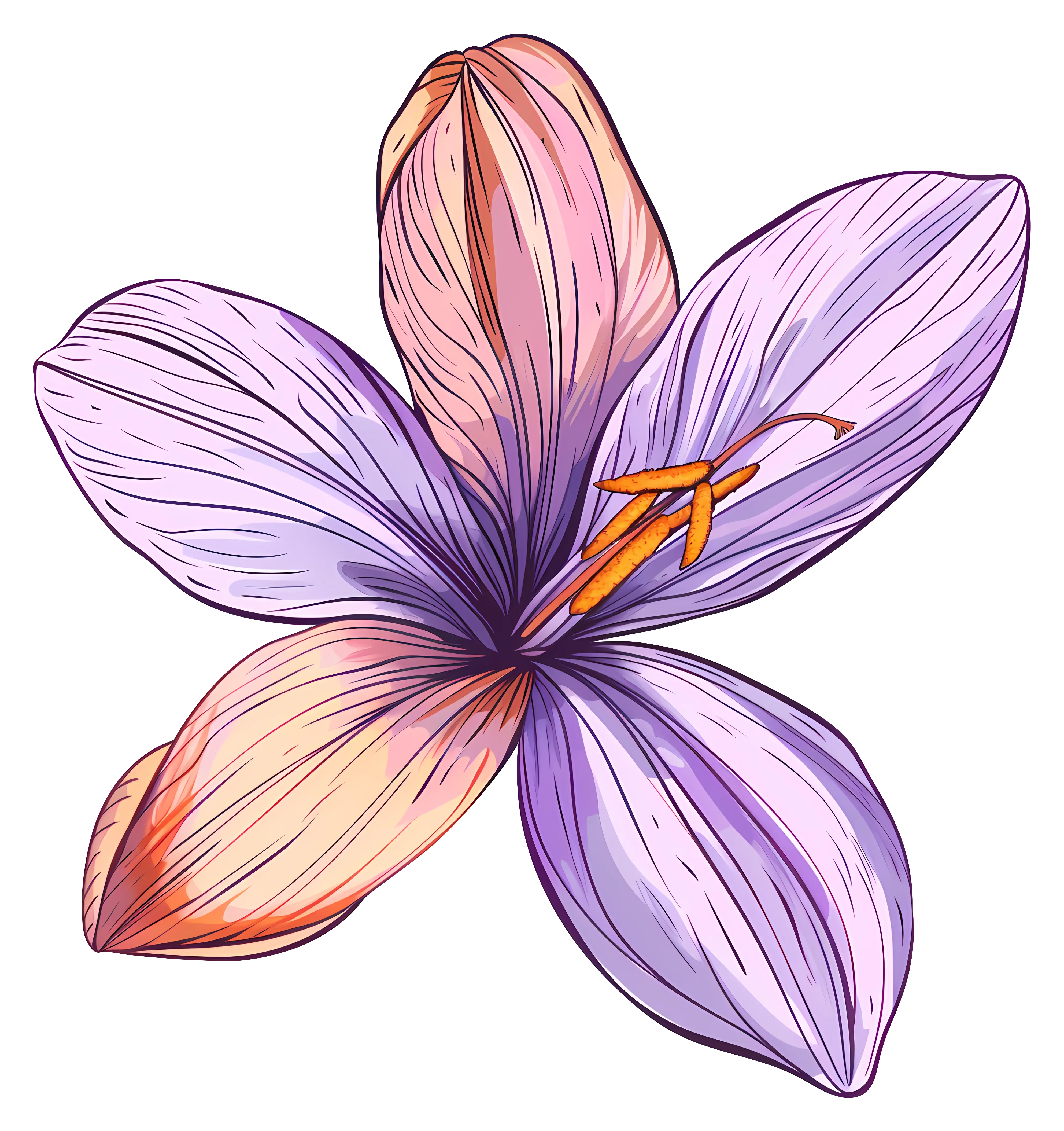 Purple Flower with Detailed Petals