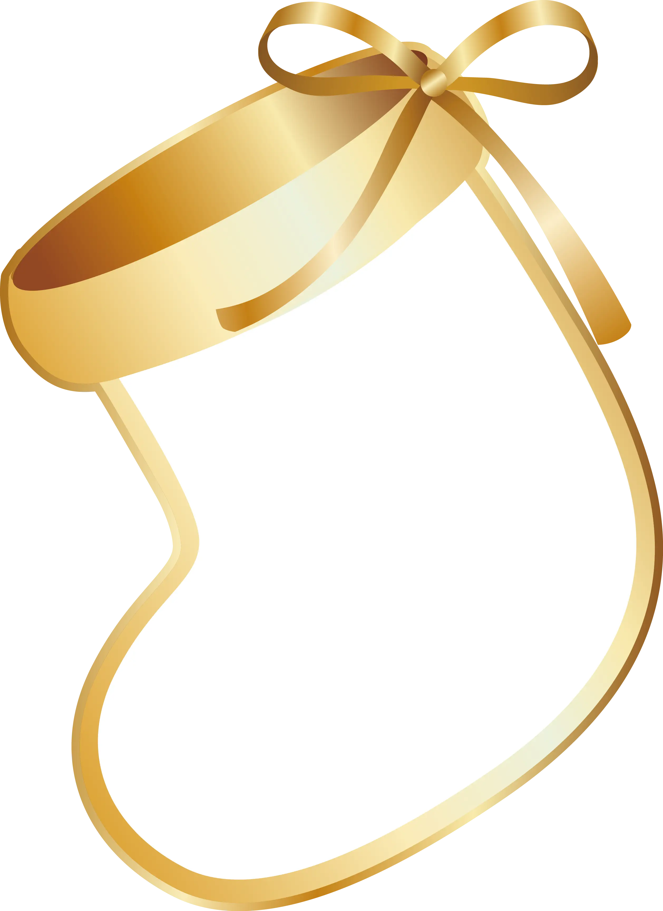 Gold Trimmed Christmas Stocking