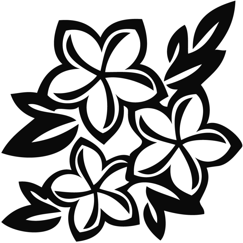 Artistic Black Floral Design Illustration