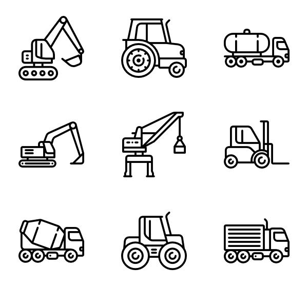 Construction Vehicles Icons