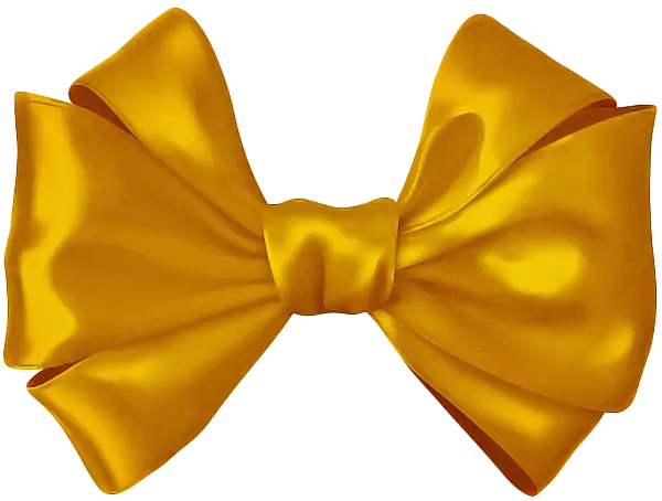 Yellow Ribbon Bow for Decoration
