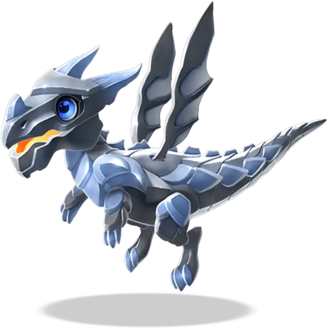 Cute Blue Mechanical Dragon