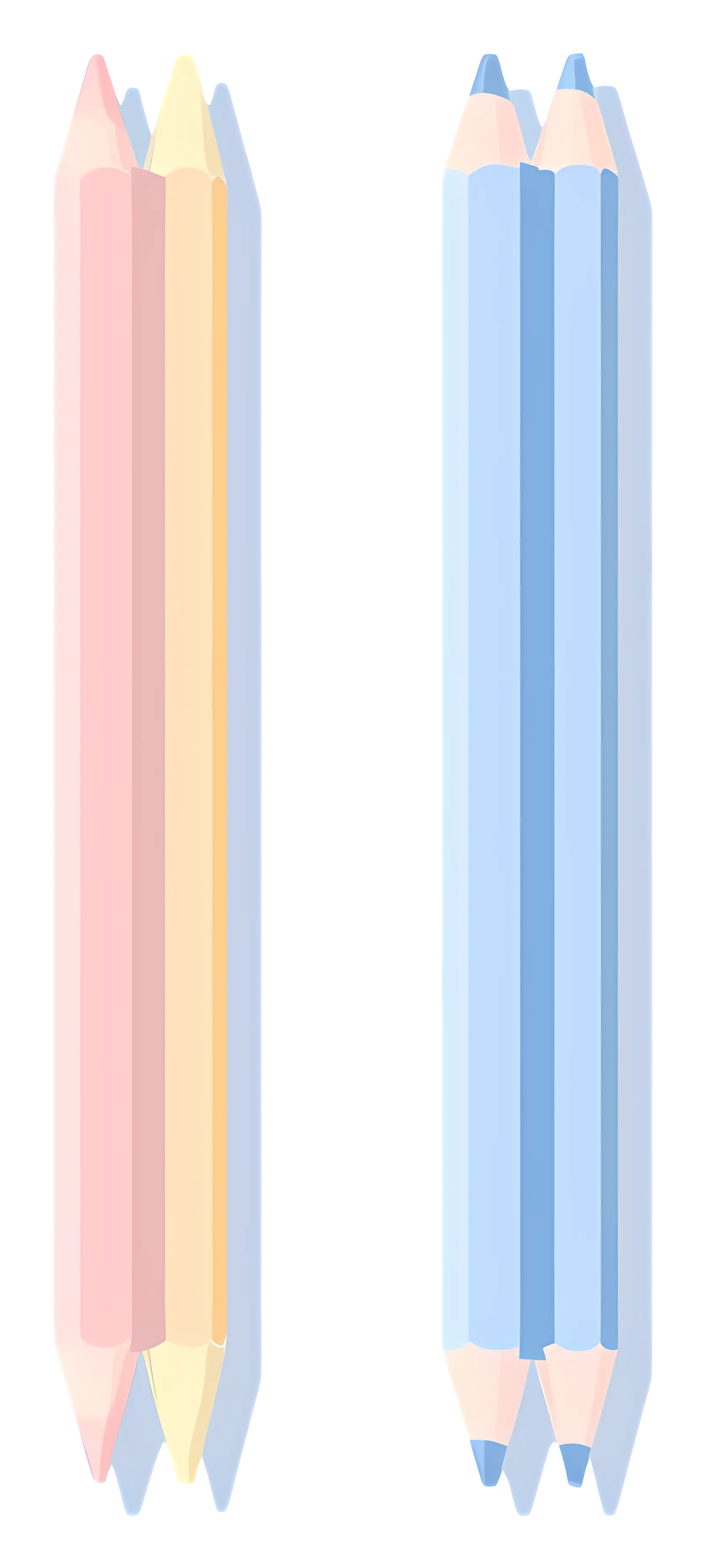 Pastel and Blue Colored Pencils
