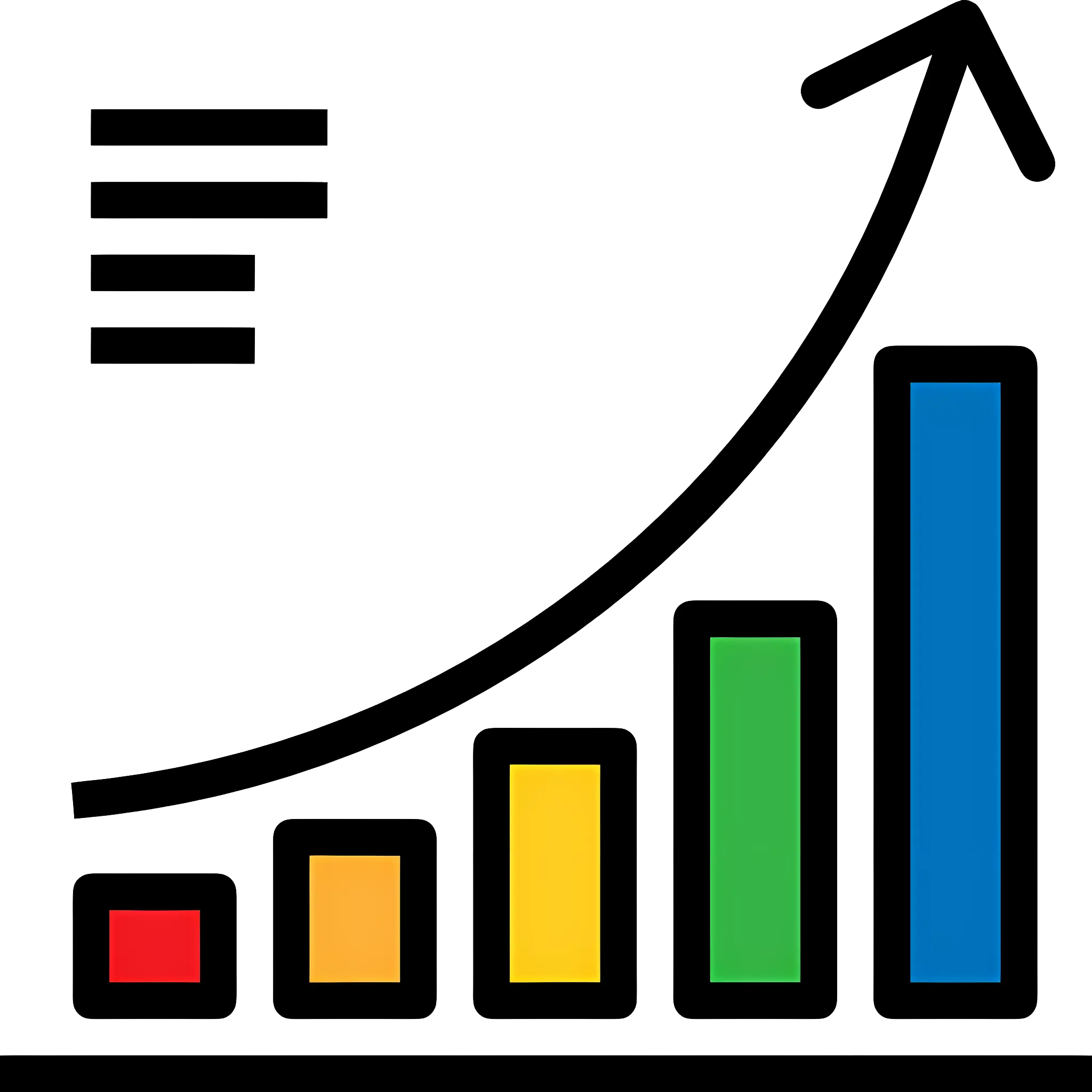Bar Chart Showing Growth and Progress