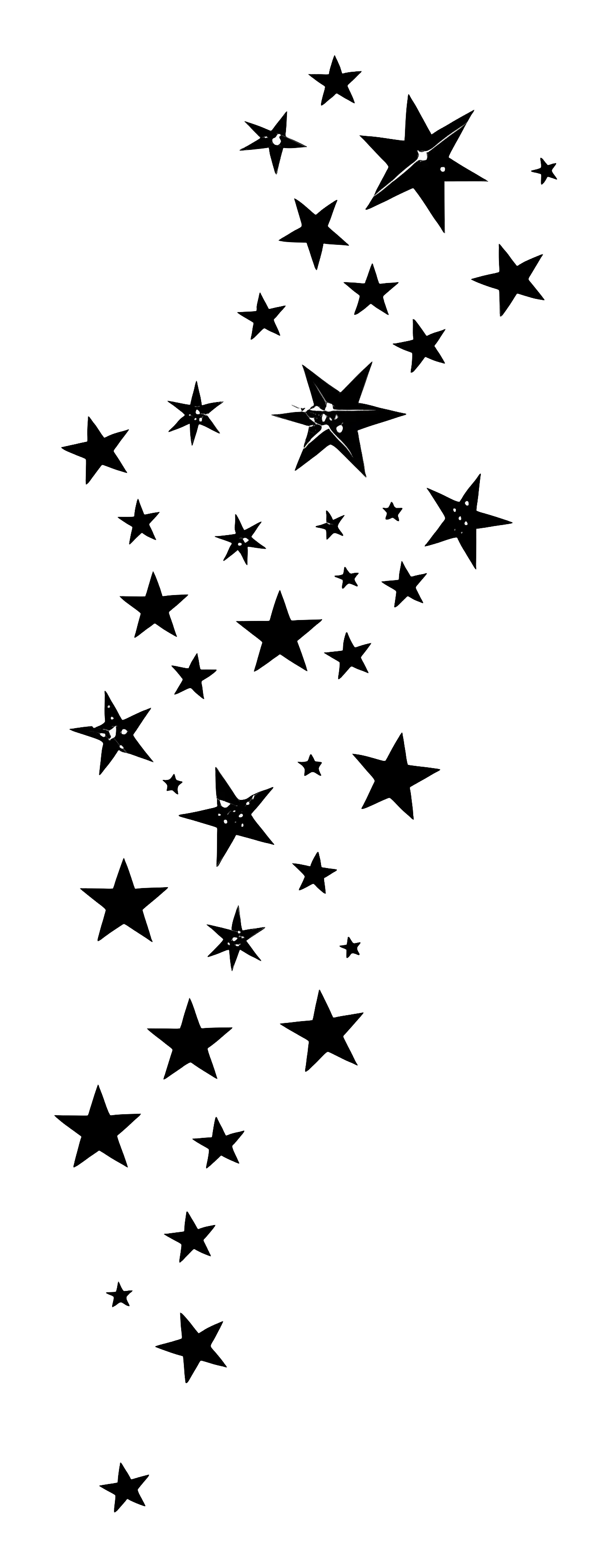 Black Star Pattern in Vertical Flow Design