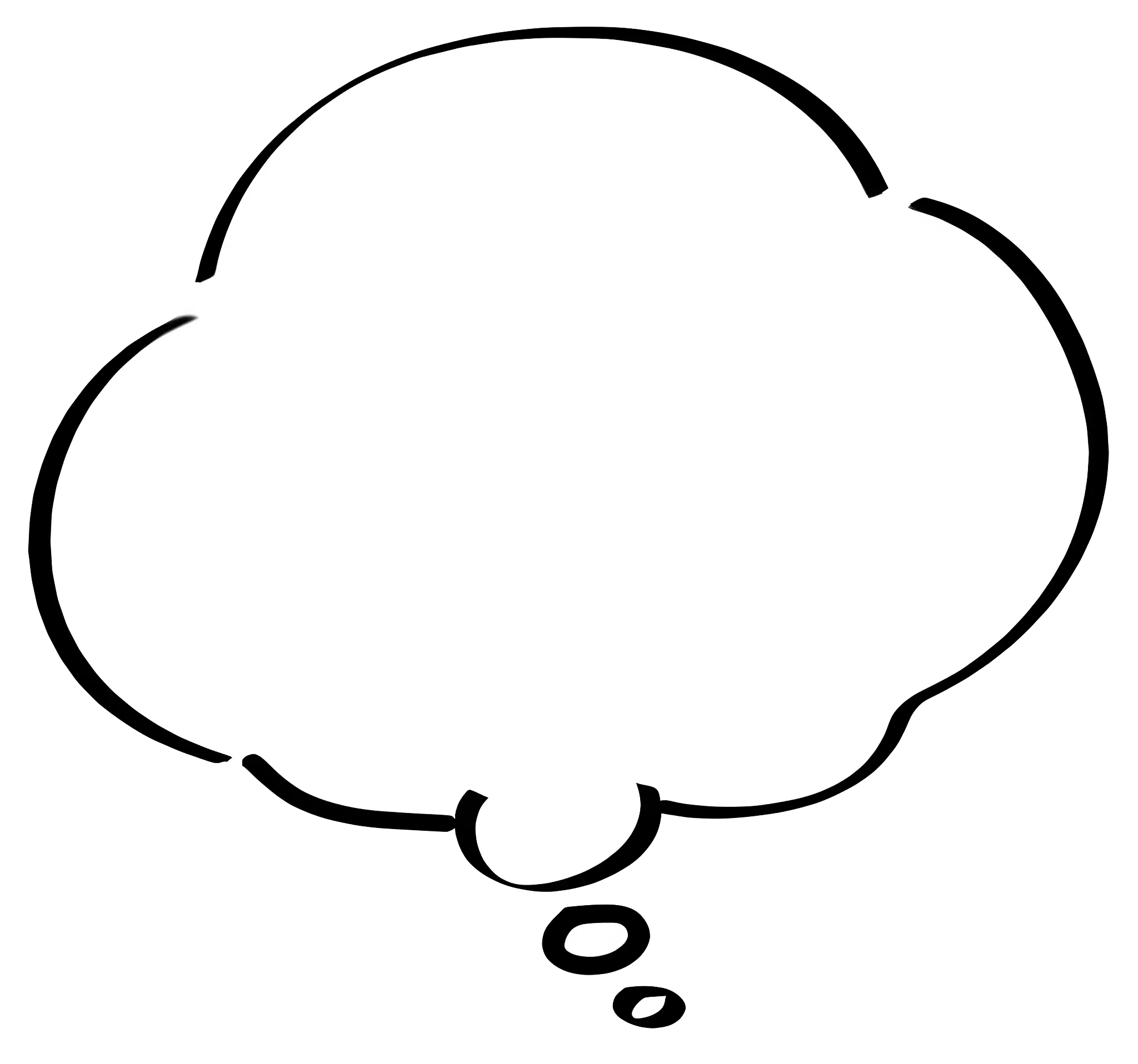 Outlined Thought Bubble for Comics