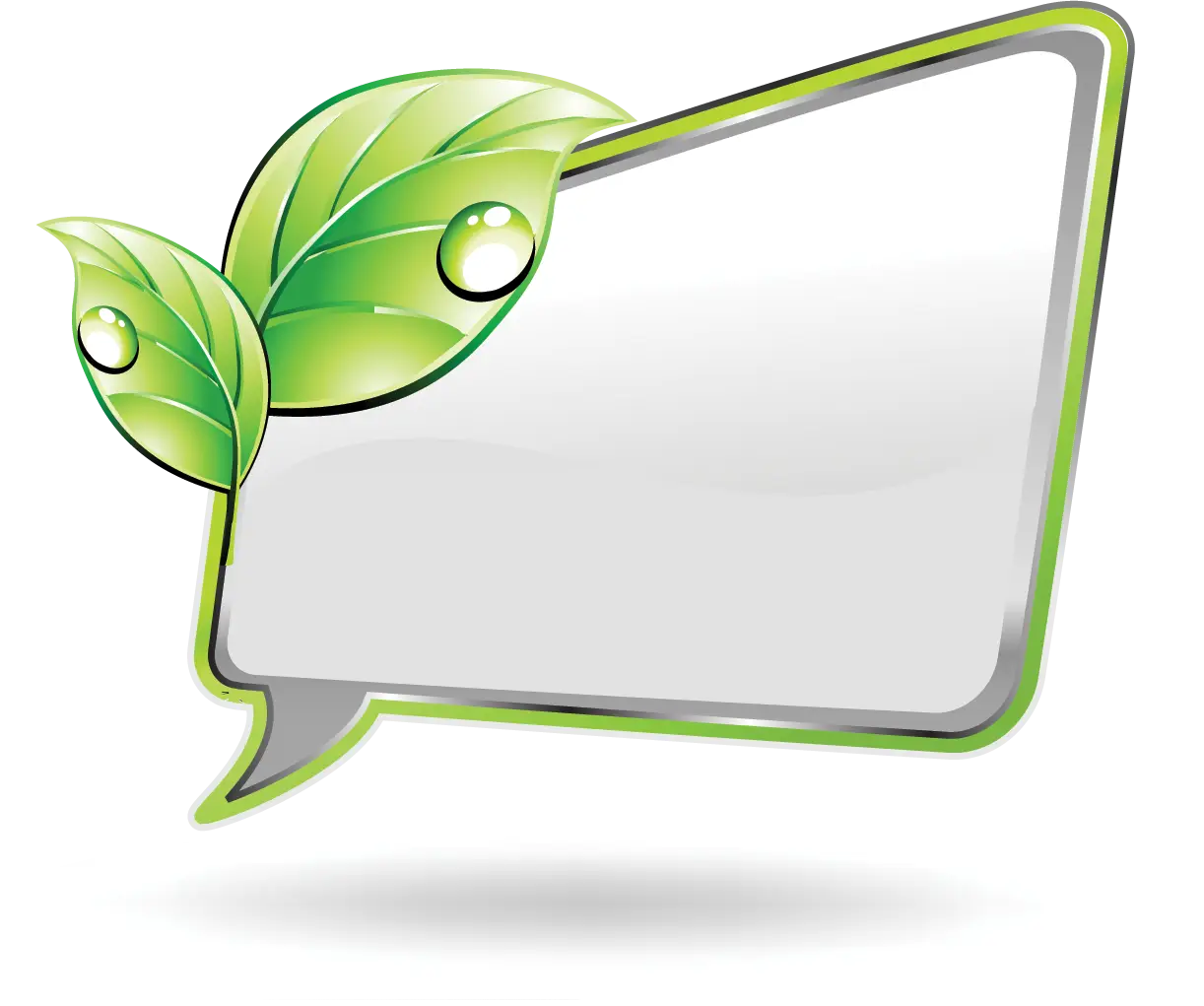 Eco-Friendly Speech Bubble Icon