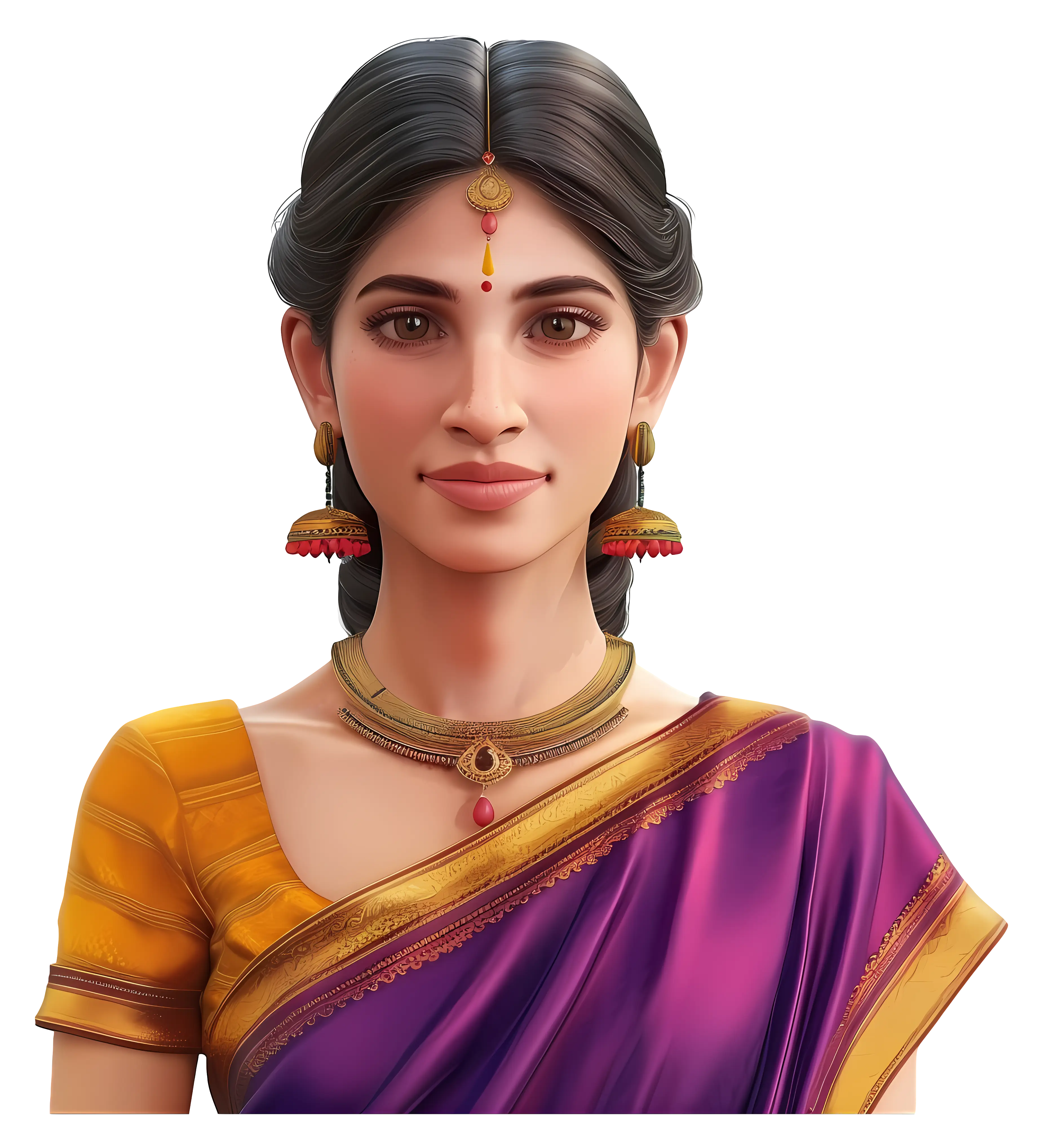 Elegant Woman in Traditional Attire