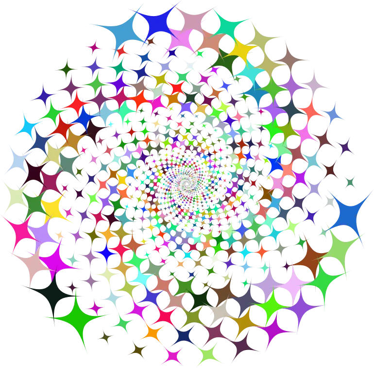Colorful Spiral Mosaic Art Design