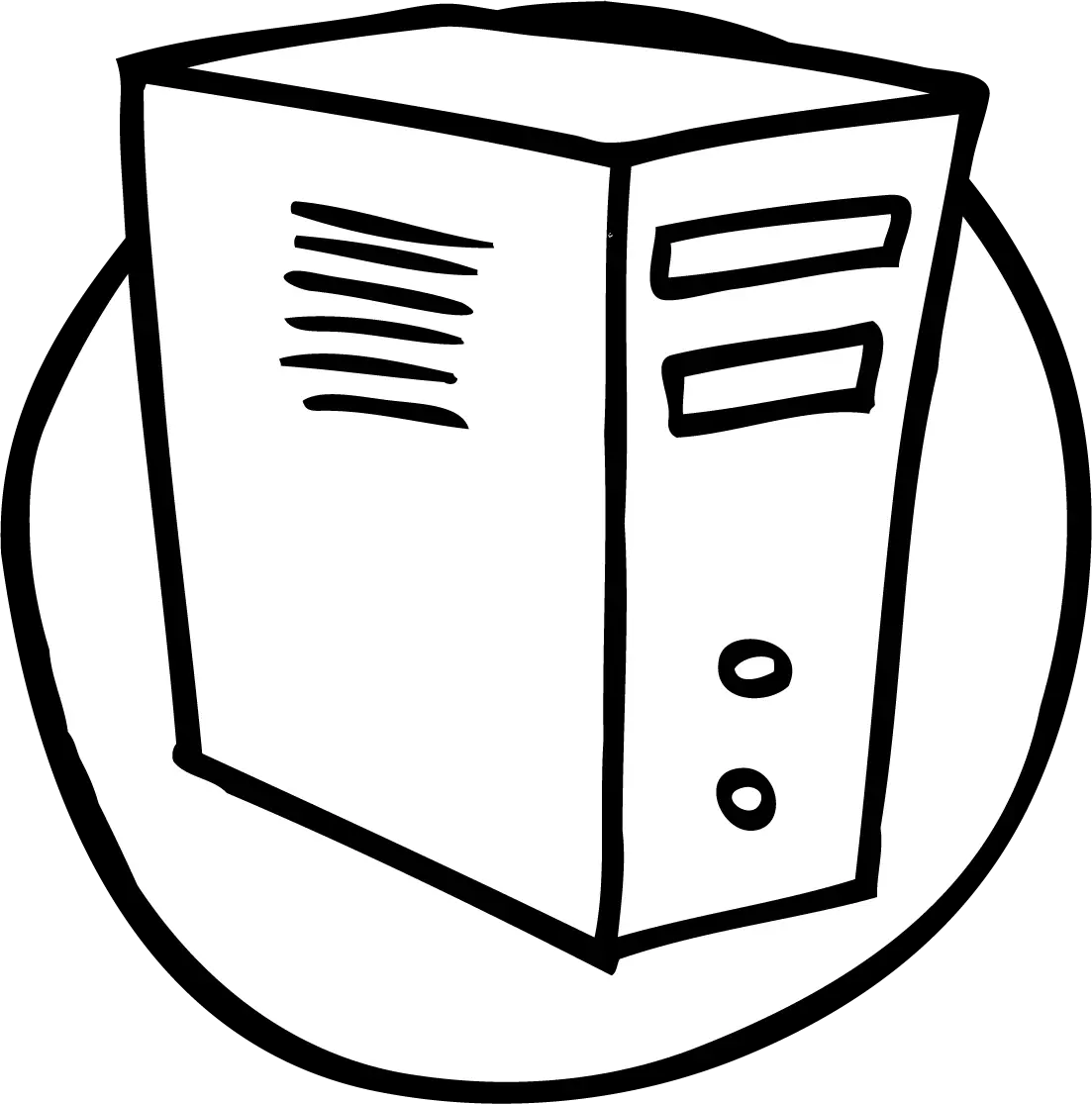 Computer Tower Illustration