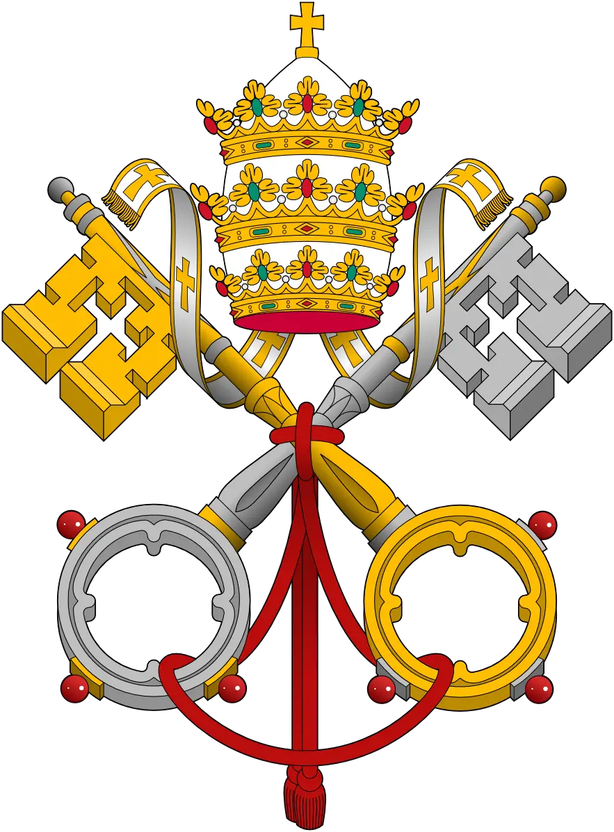 Papal Coat of Arms with Keys and Crown