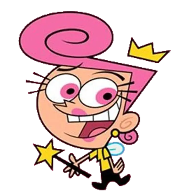 Cartoon Fairy with Pink Hair