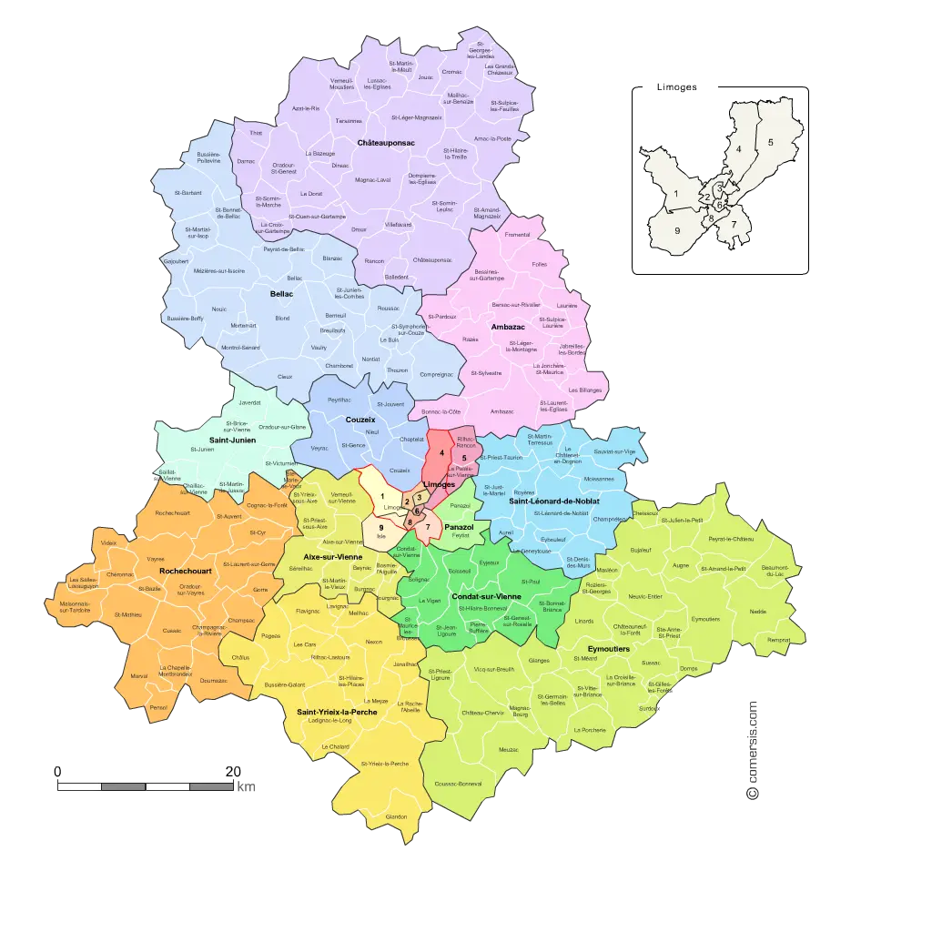 Colorful Regional Map Representation