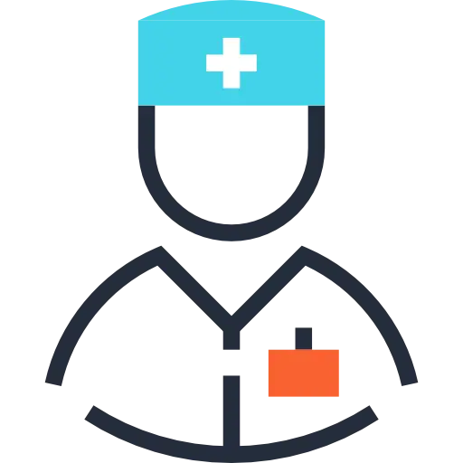 Doctor Icon Illustration in Flat Design