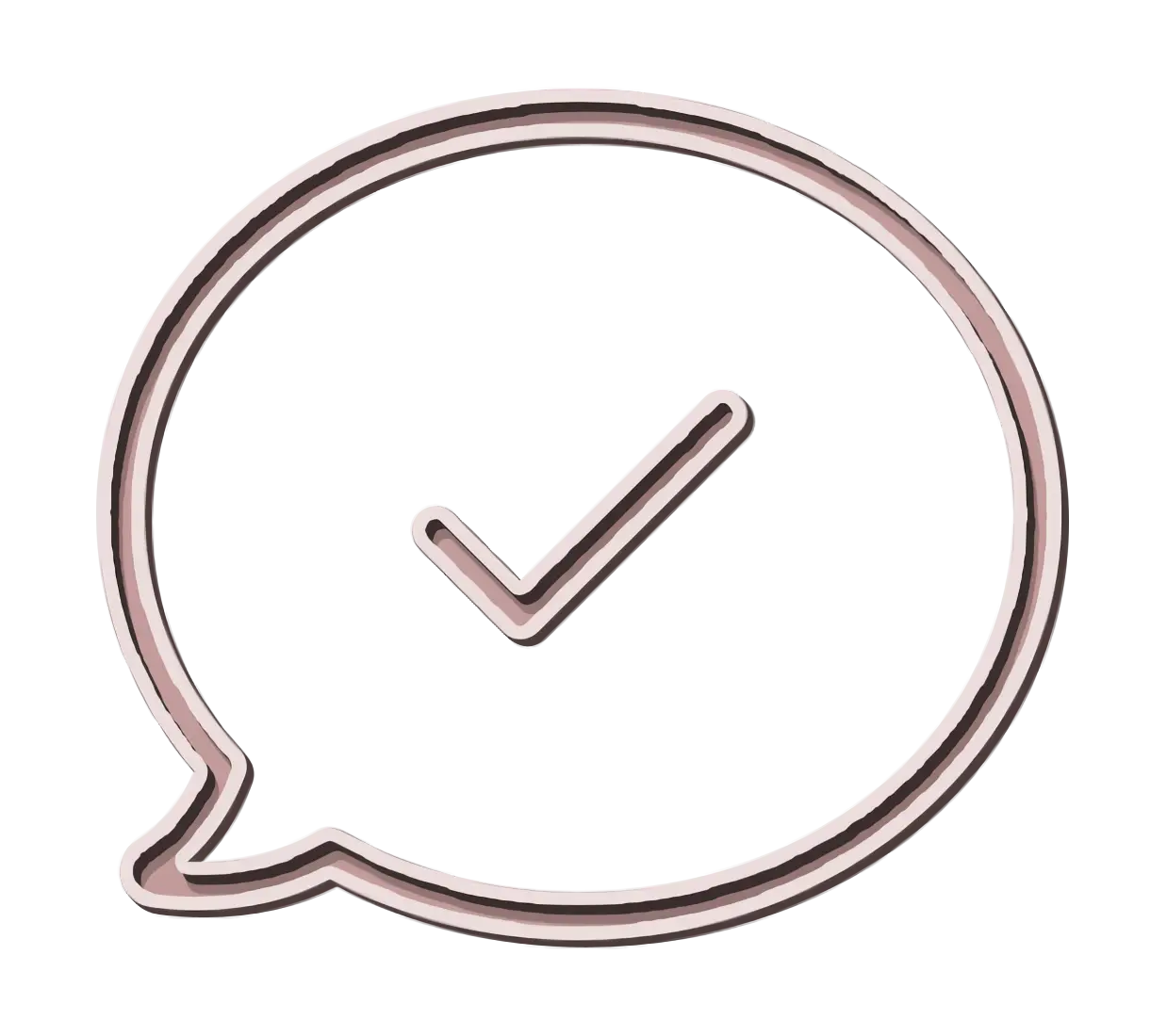 Chat Bubble with Check Mark Icon