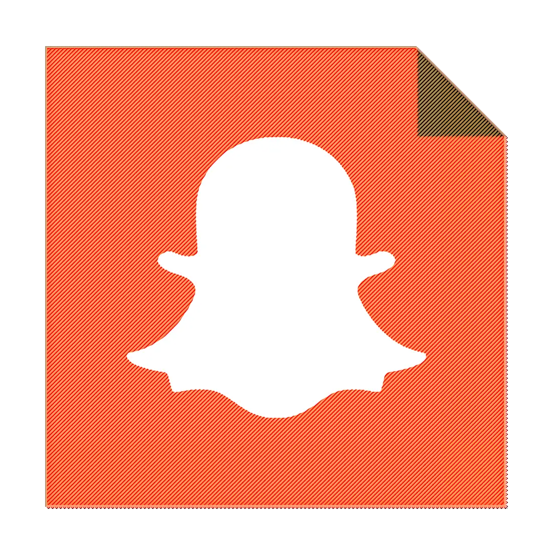 Orange Snapchat Logo with Ghost Icon
