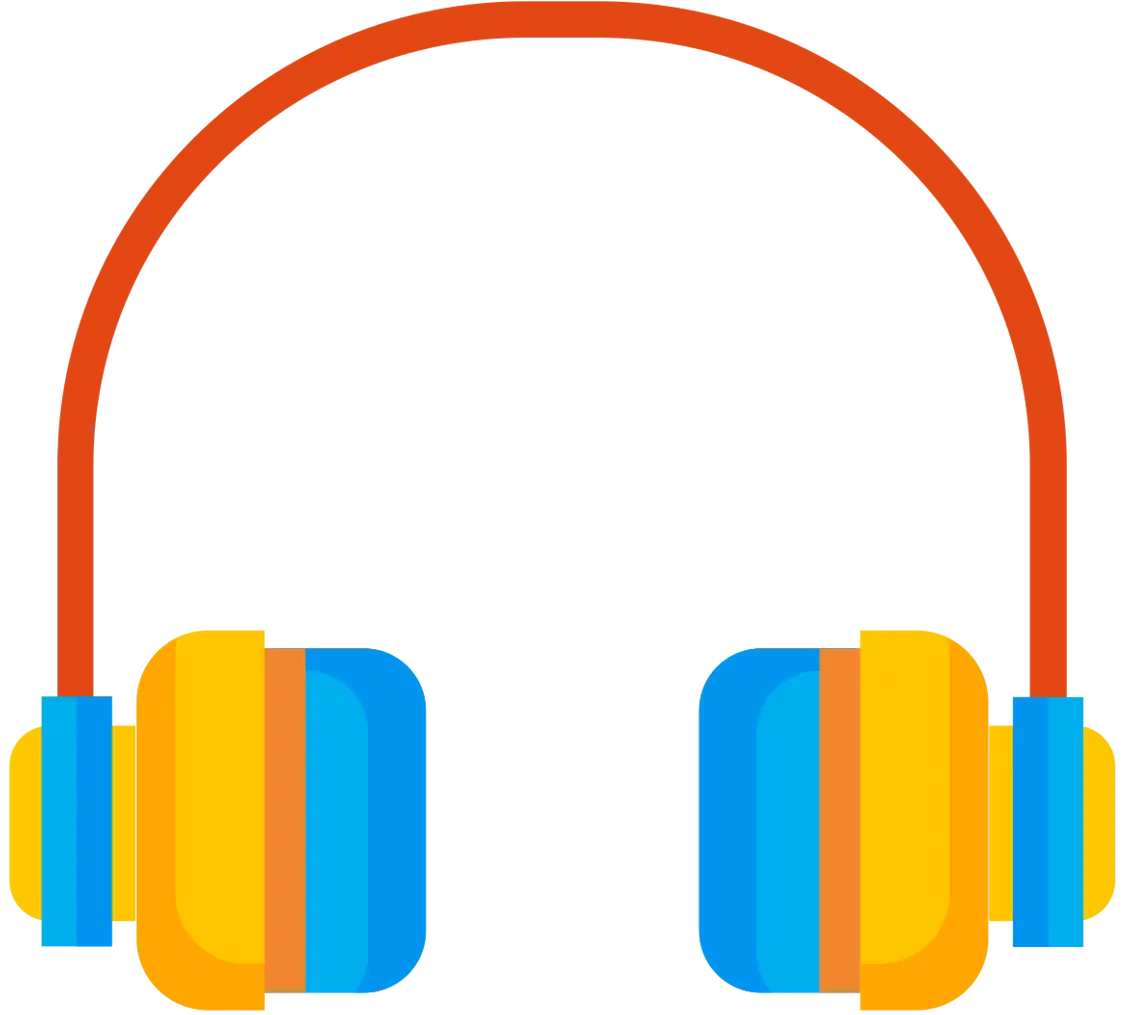 Colorful Headphones Illustration