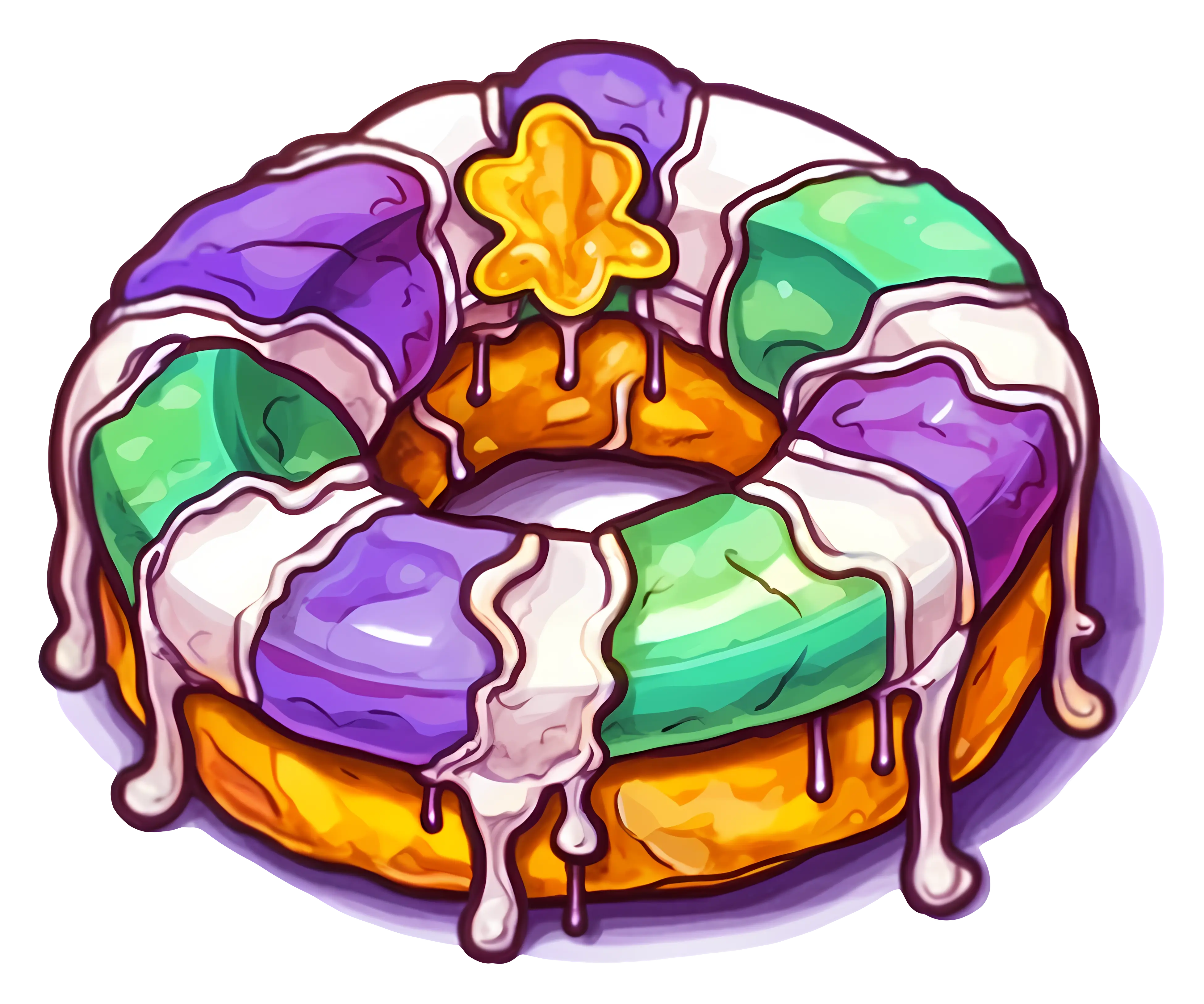 Colorful King Cake