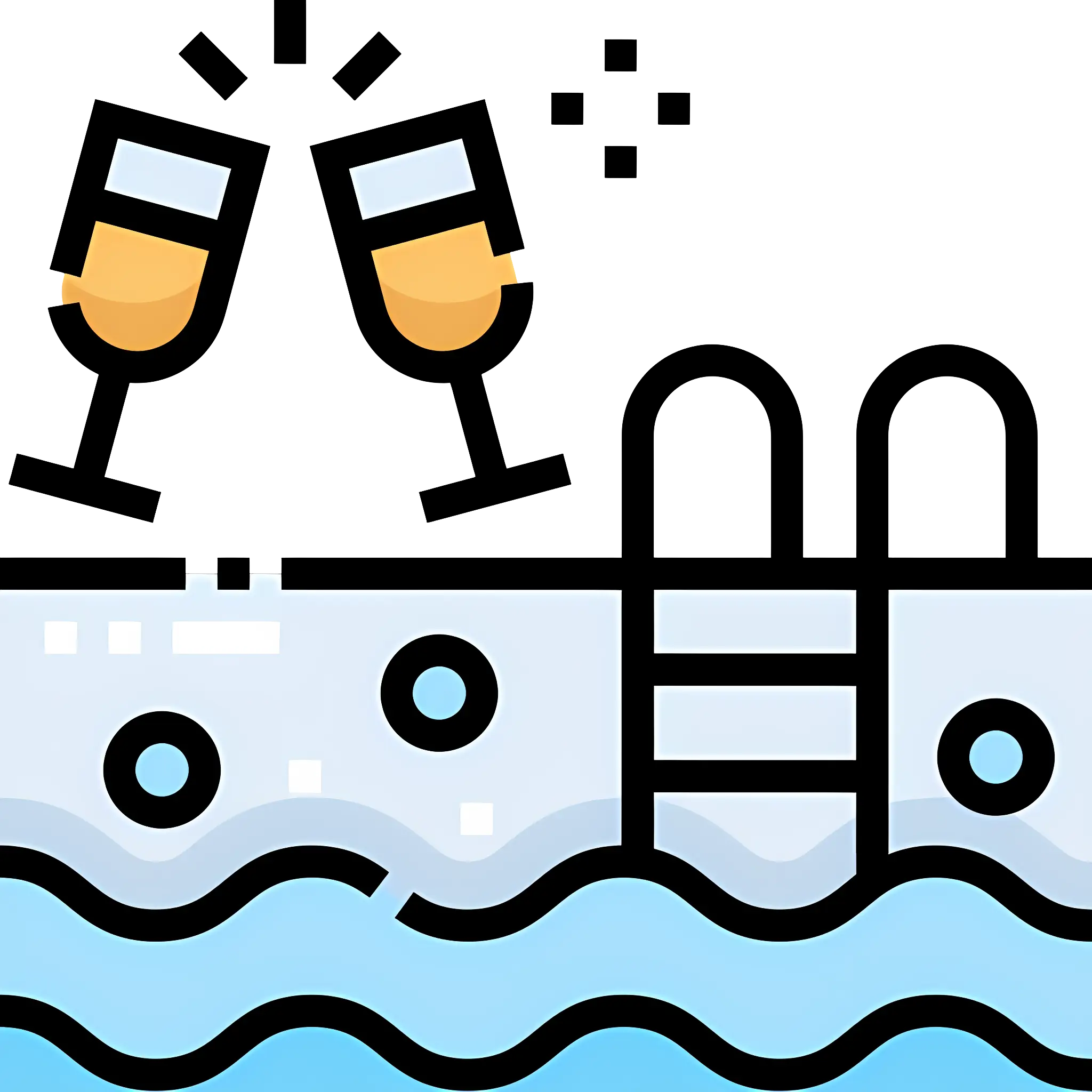 Pool Party with Drinks