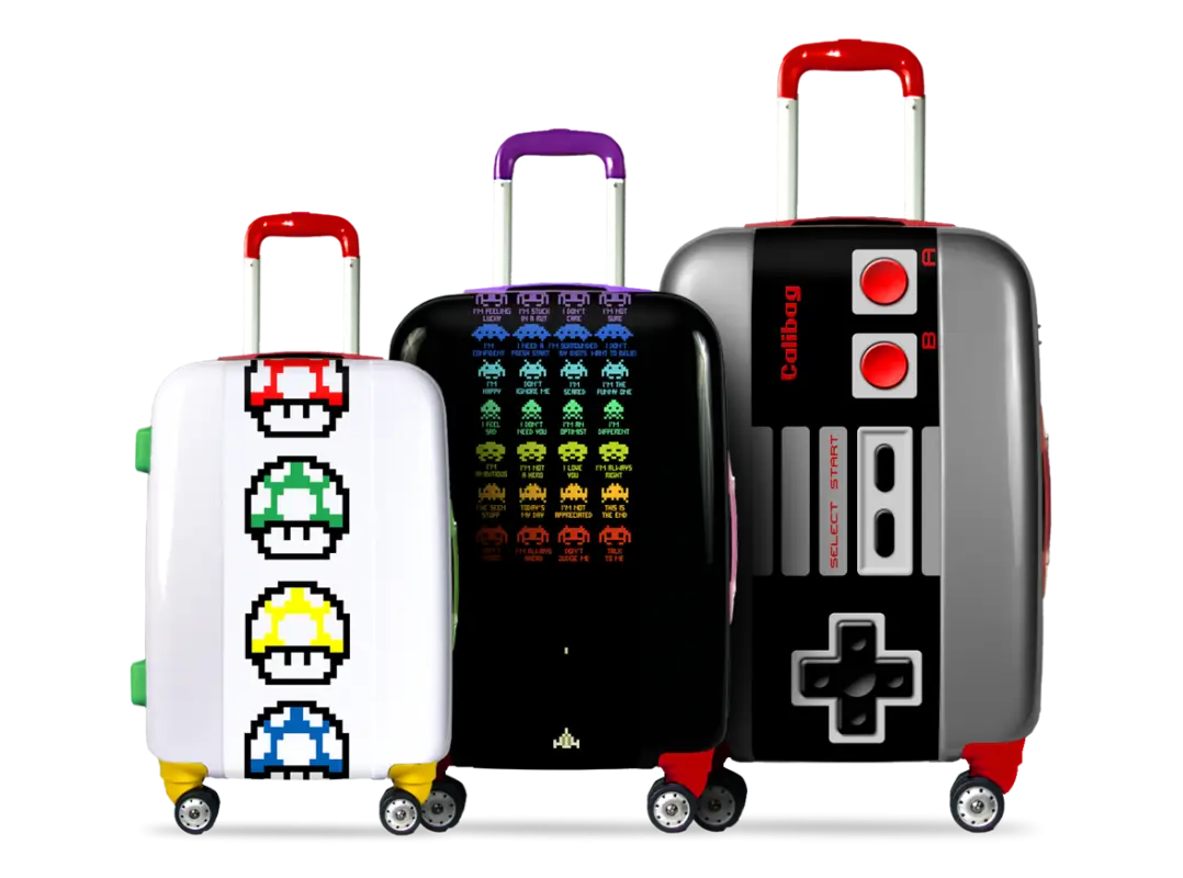 Colorful Retro Suitcases with Unique Designs