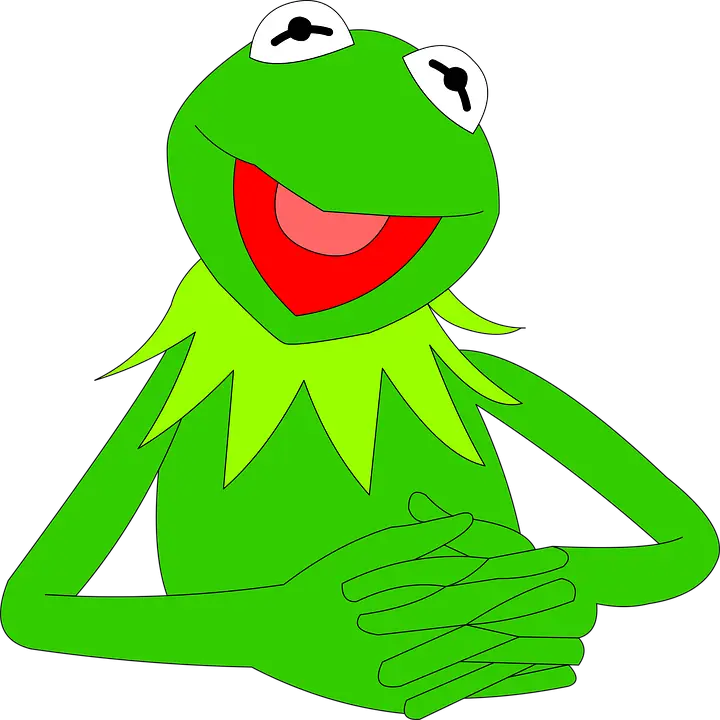 Green Cartoon Frog Character