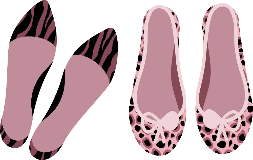 Stylish Pink Patterned Flats
