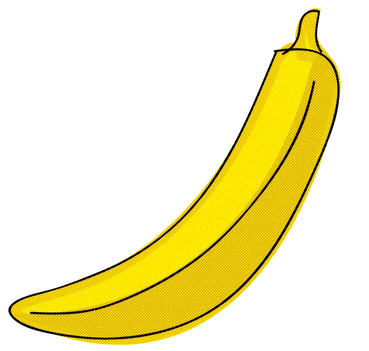 Yellow Banana Digital Illustration
