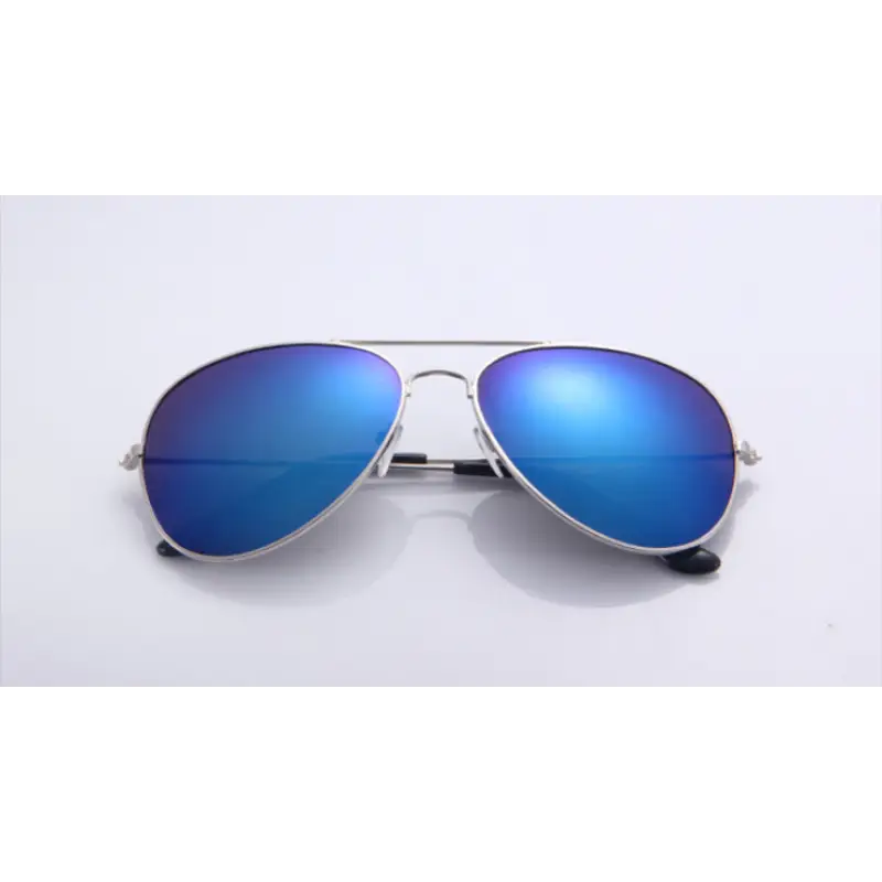 Blue-Lensed Aviator Sunglasses