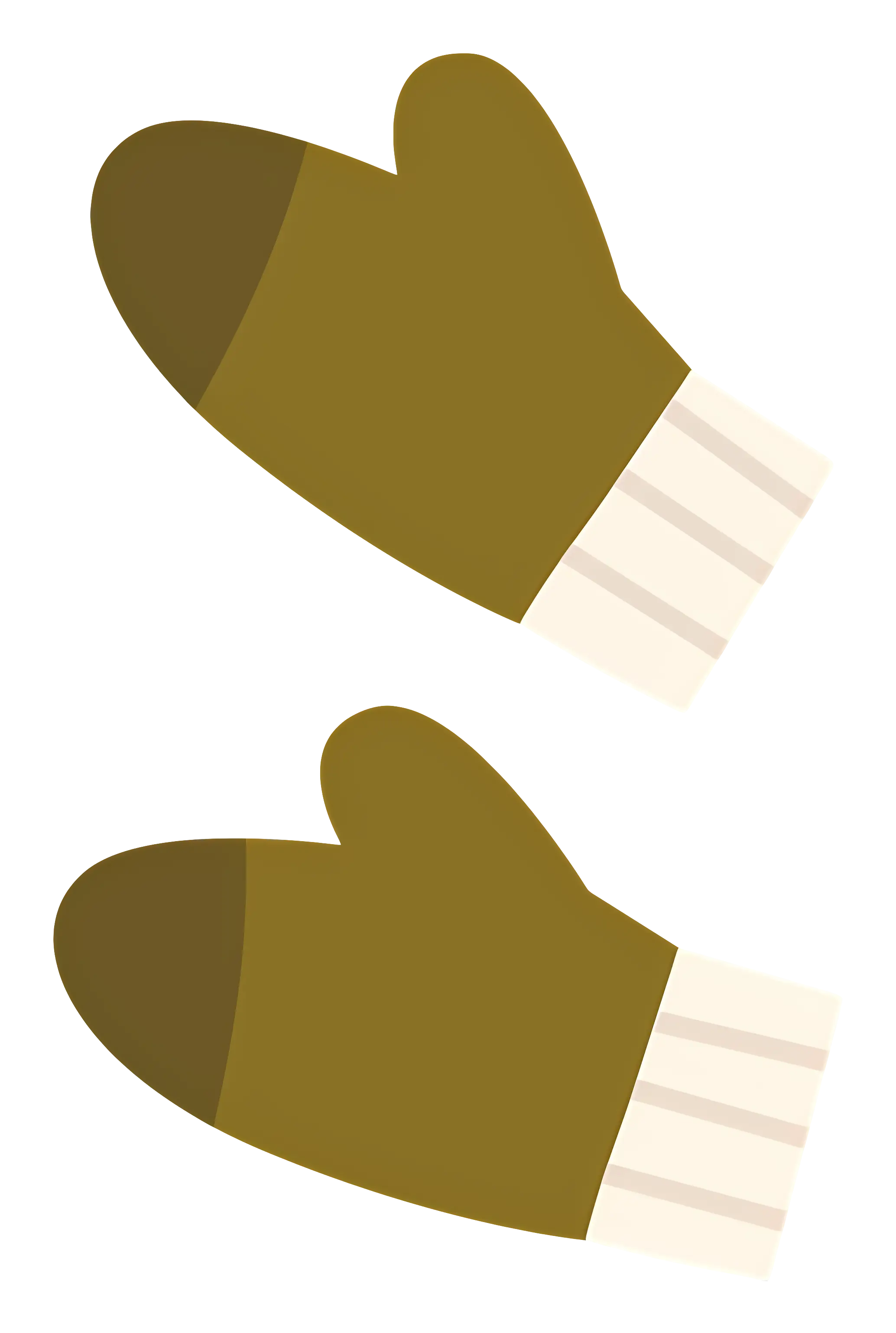 Brown Mittens Illustration