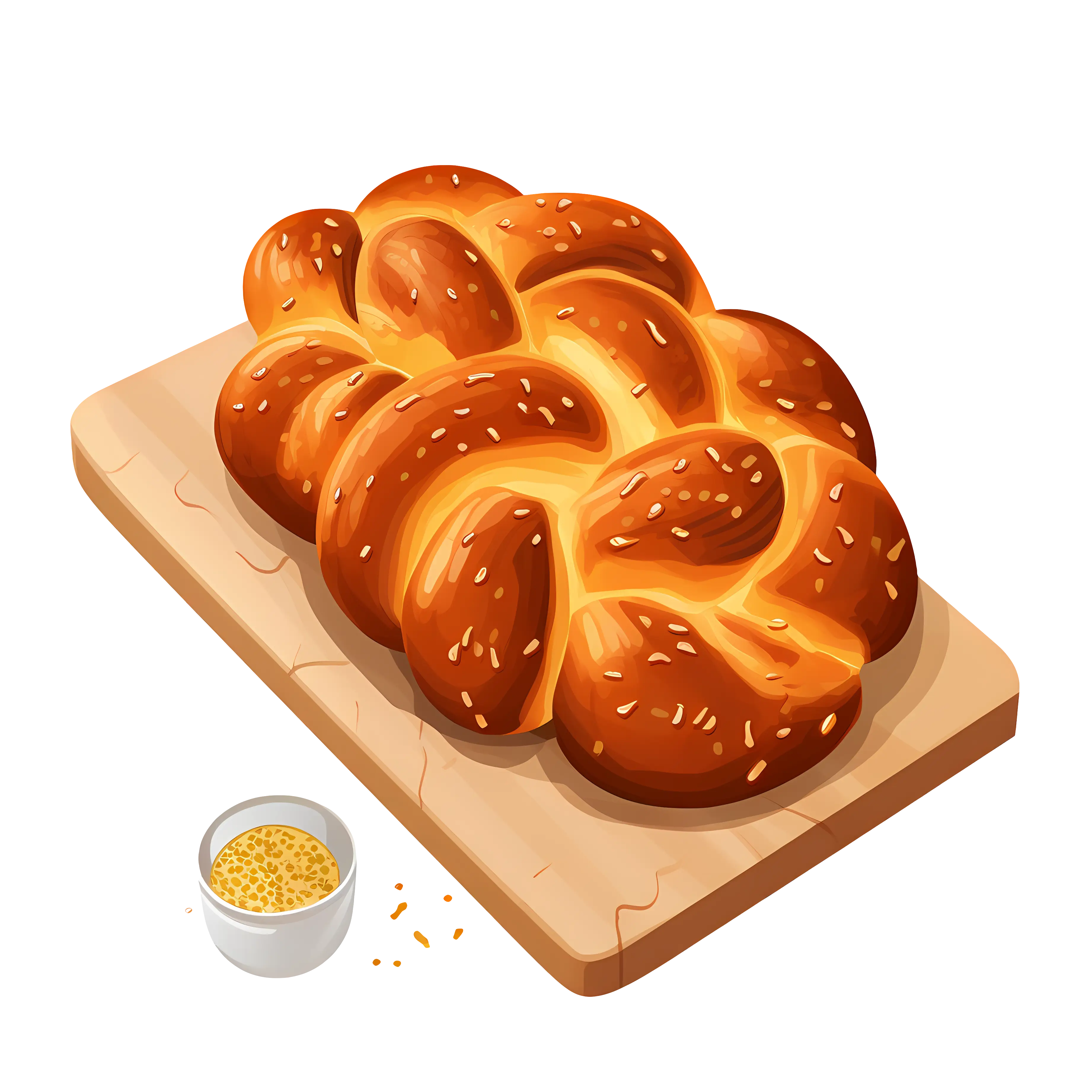 Freshly Baked Braided Bread Loaf