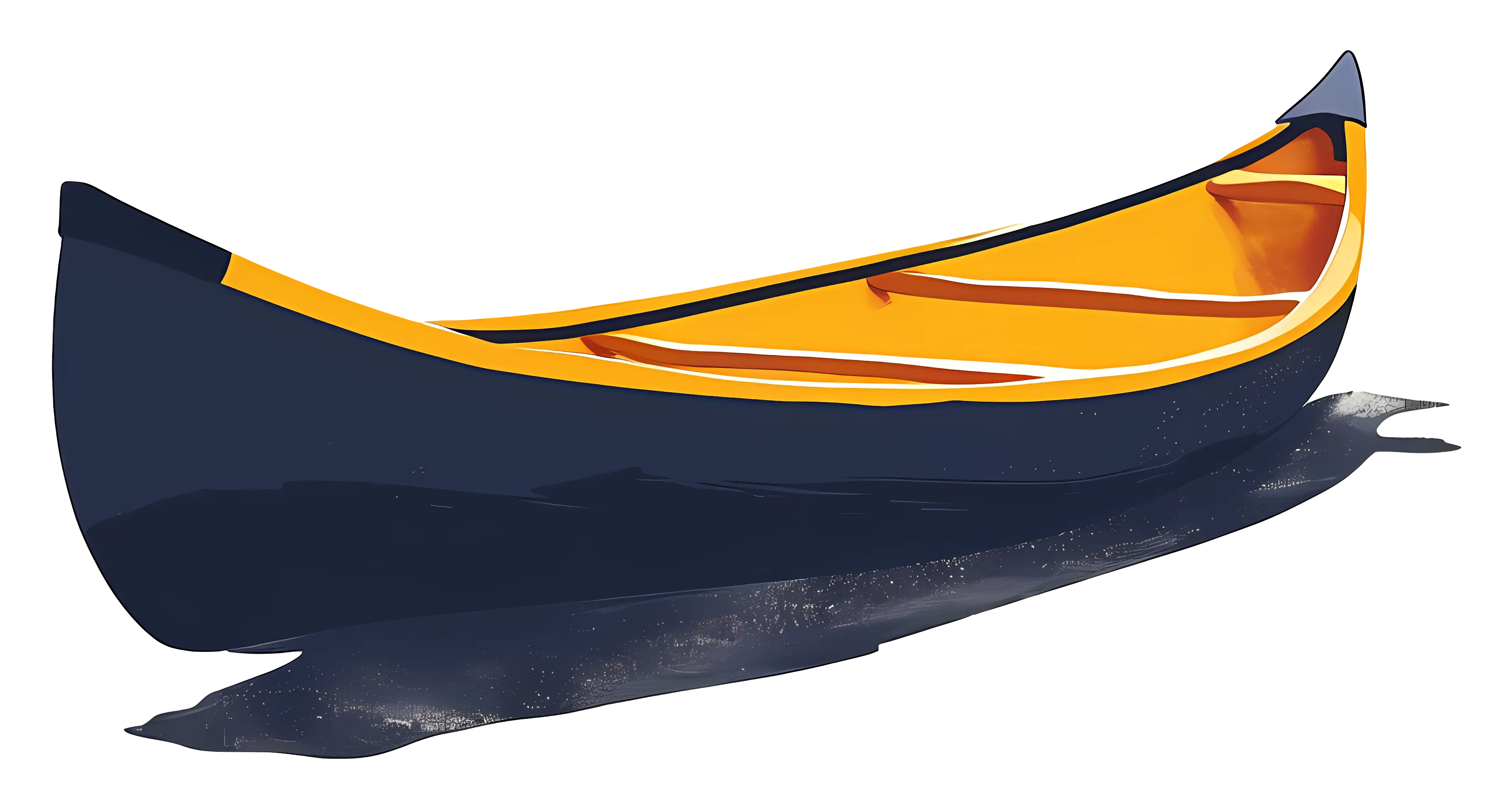 Yellow and Blue Canoe for Water Adventures