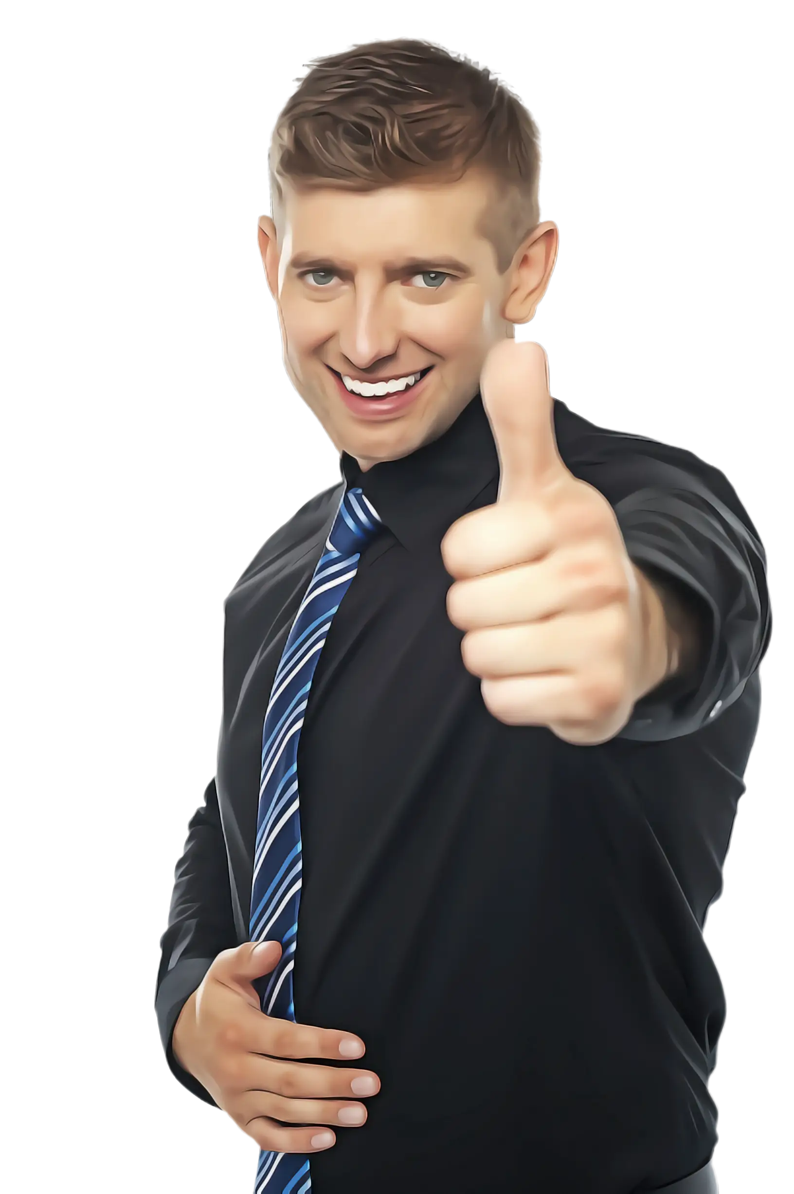 Businessman Giving Thumbs Up Gesture