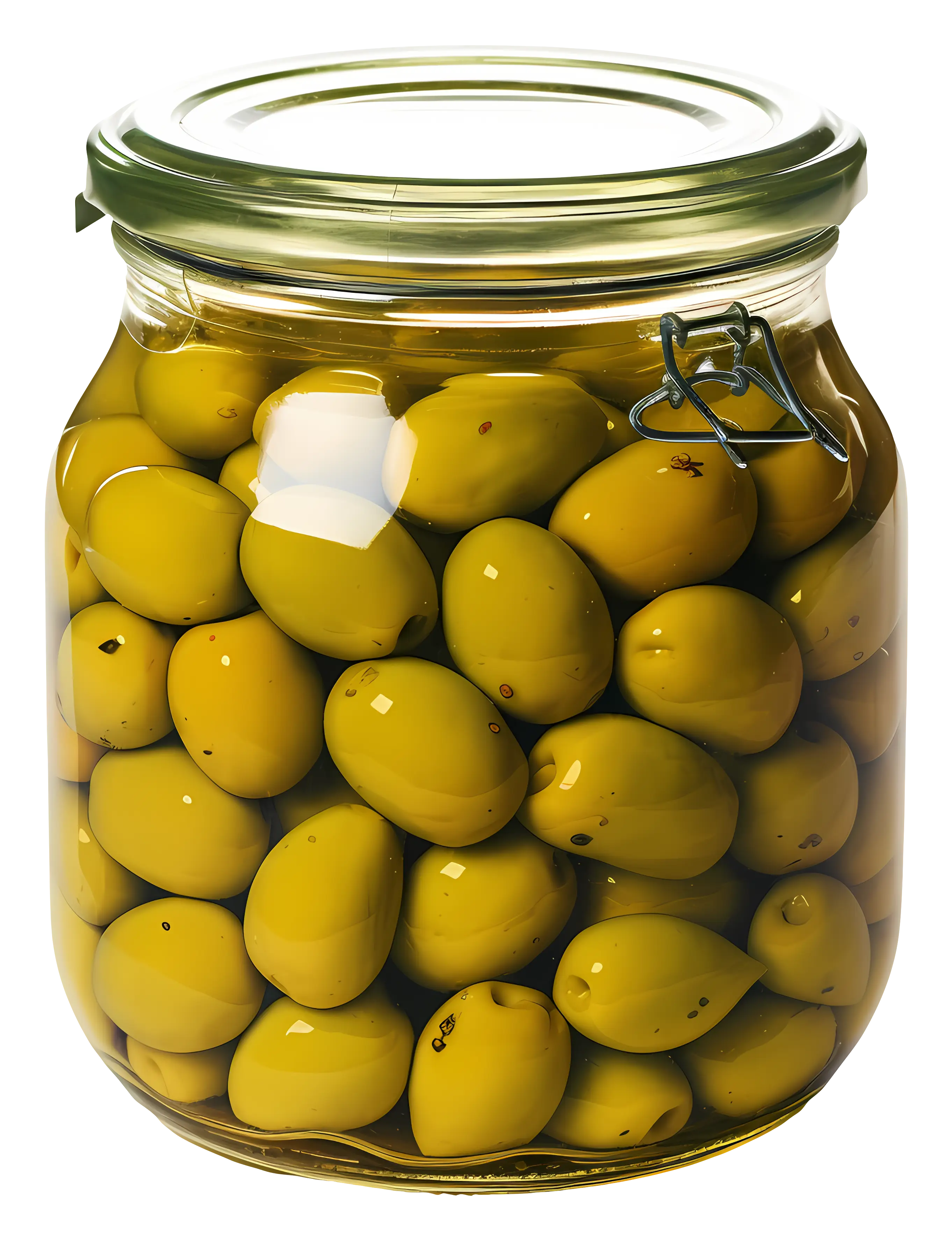 Jar of Green Olives Illustration