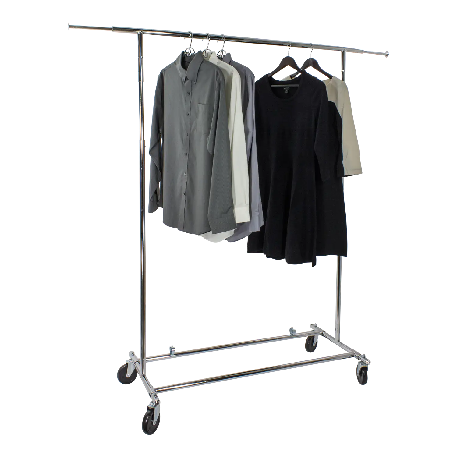 Clothing Rack with Hanging Garments