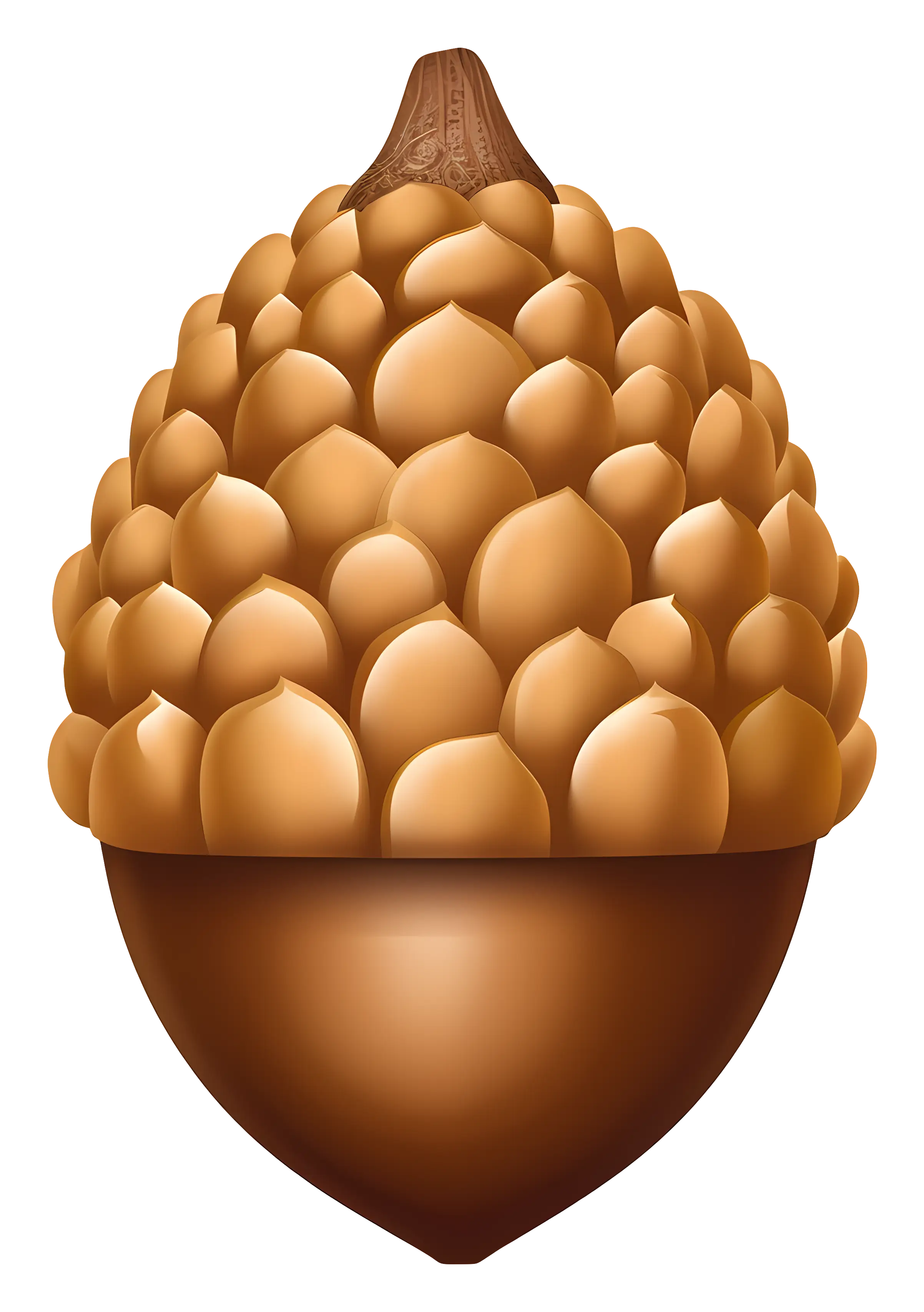 Detailed Acorn Illustration