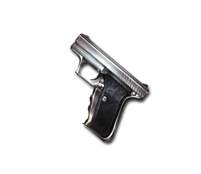 Metallic Handgun Illustration