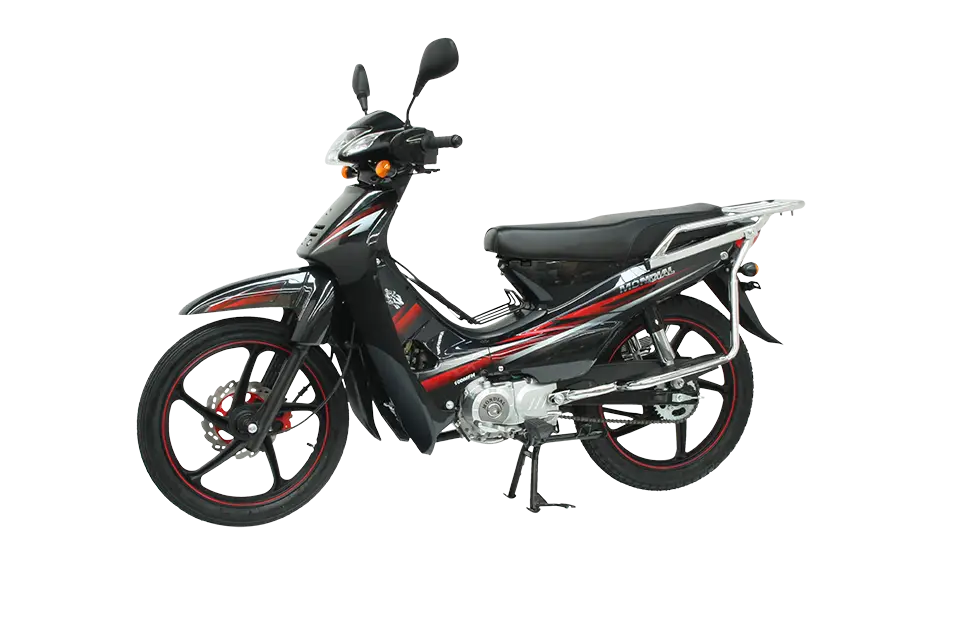 Motorbike with Black and Red Design