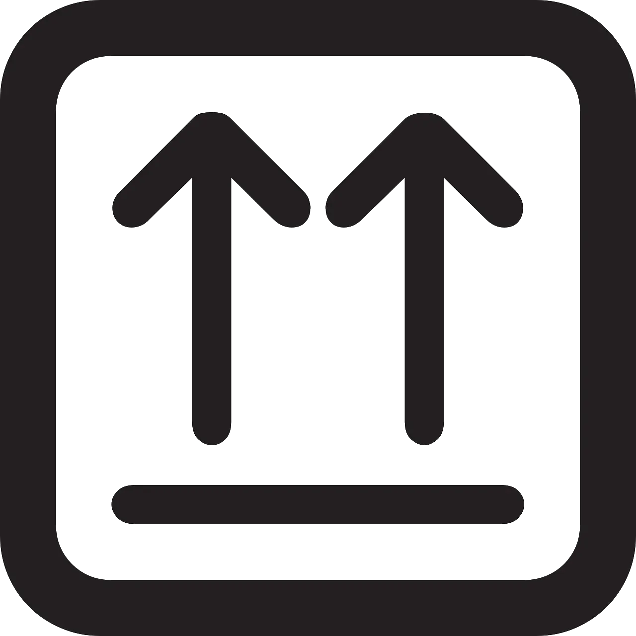 Upward Arrows Symbol