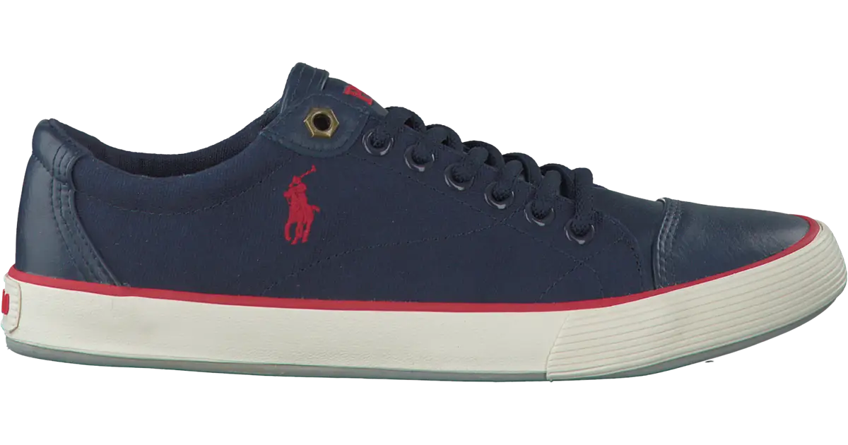Blue Sneaker with Red Accents