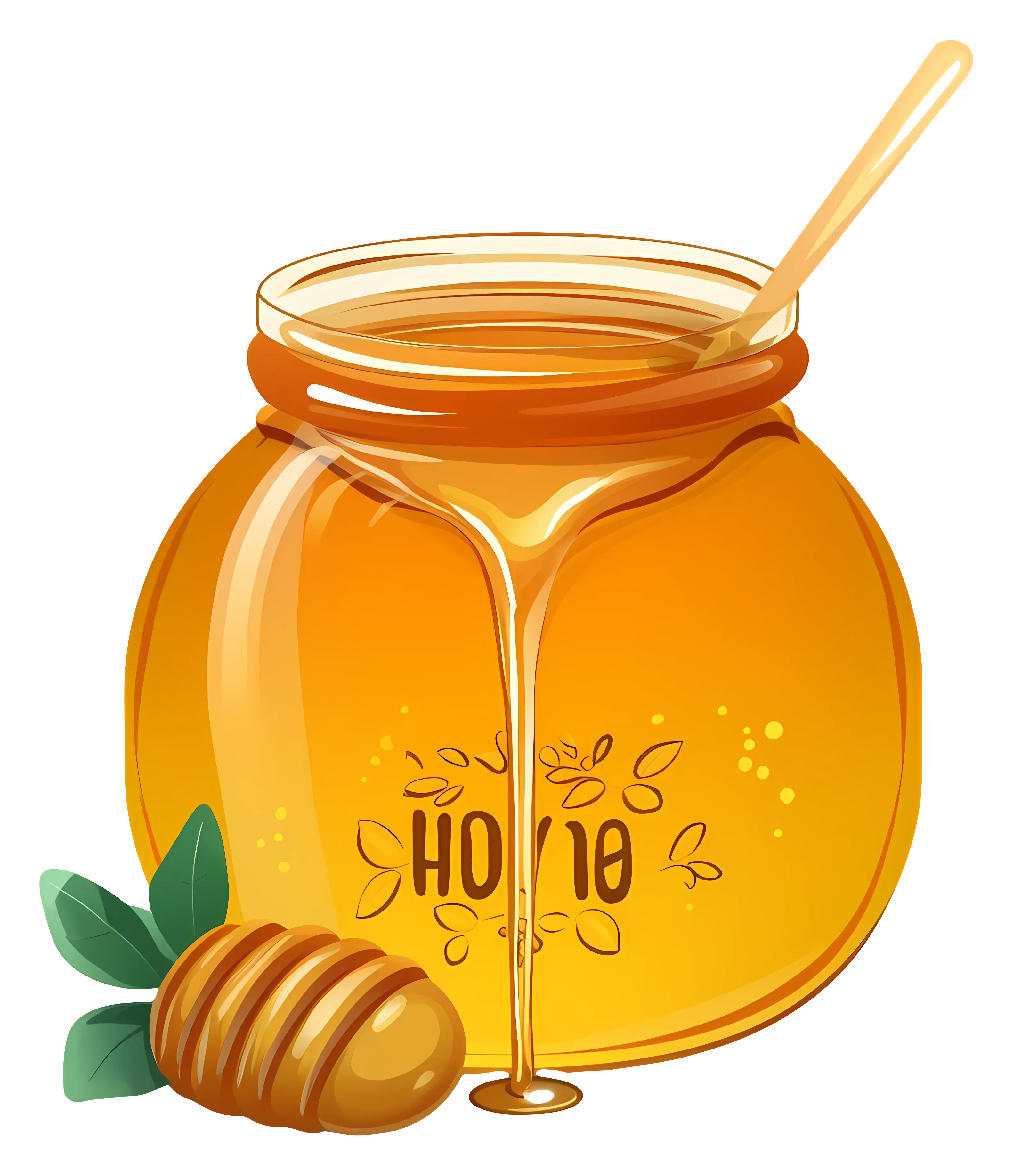 Jar of Honey with Dipper