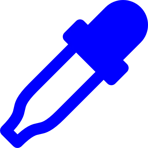 Blue Dropper Icon for Medical Use