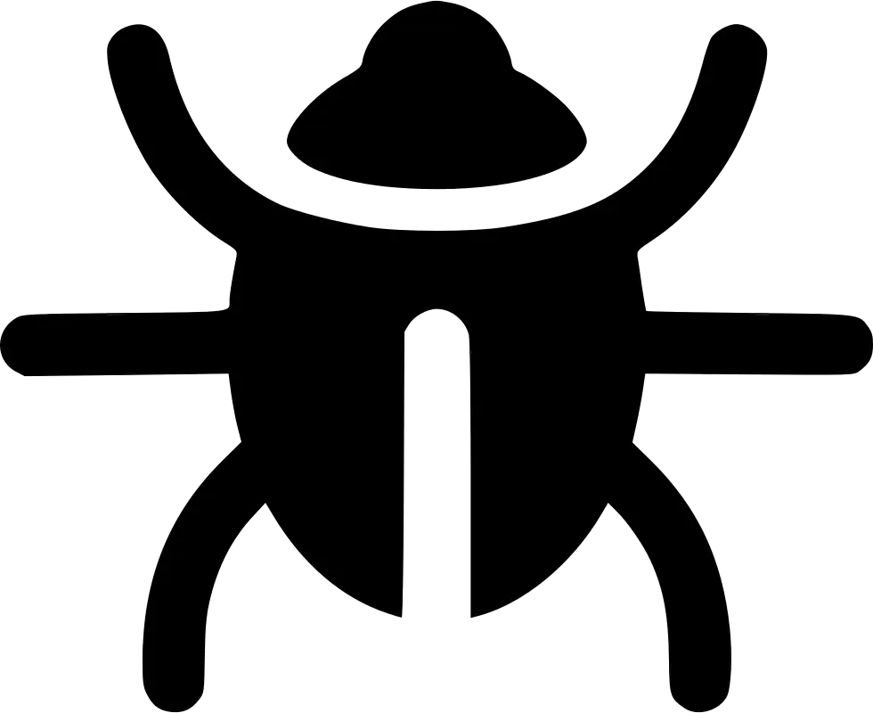 Bug Silhouette Symbol Logo