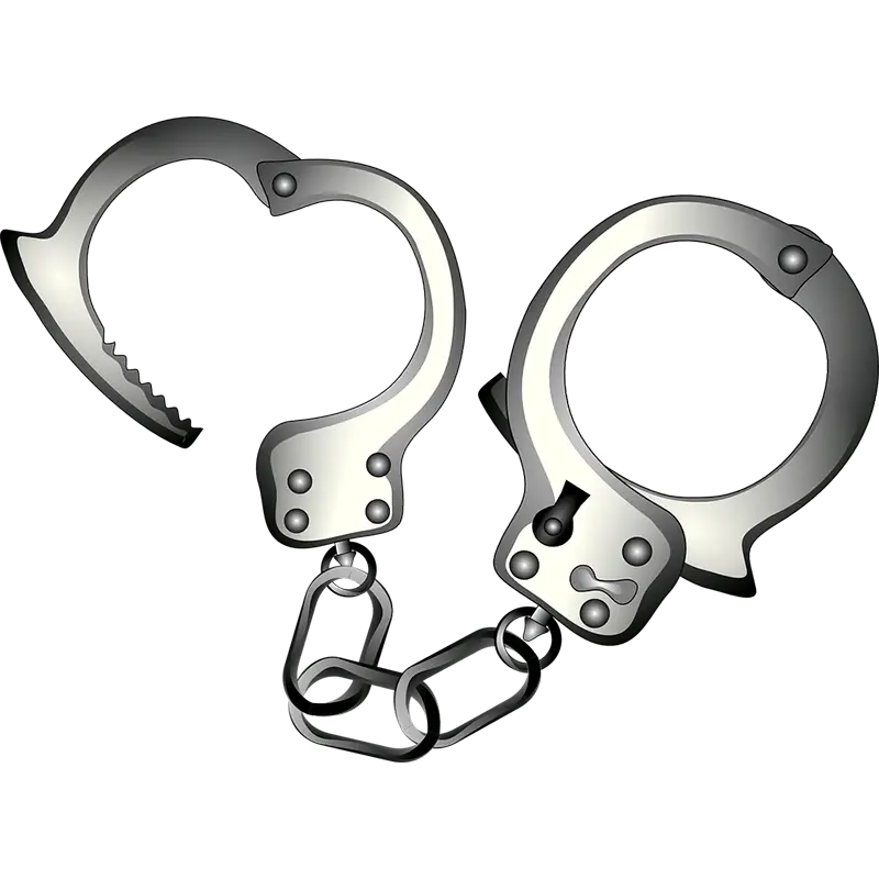Metal Handcuffs Illustration