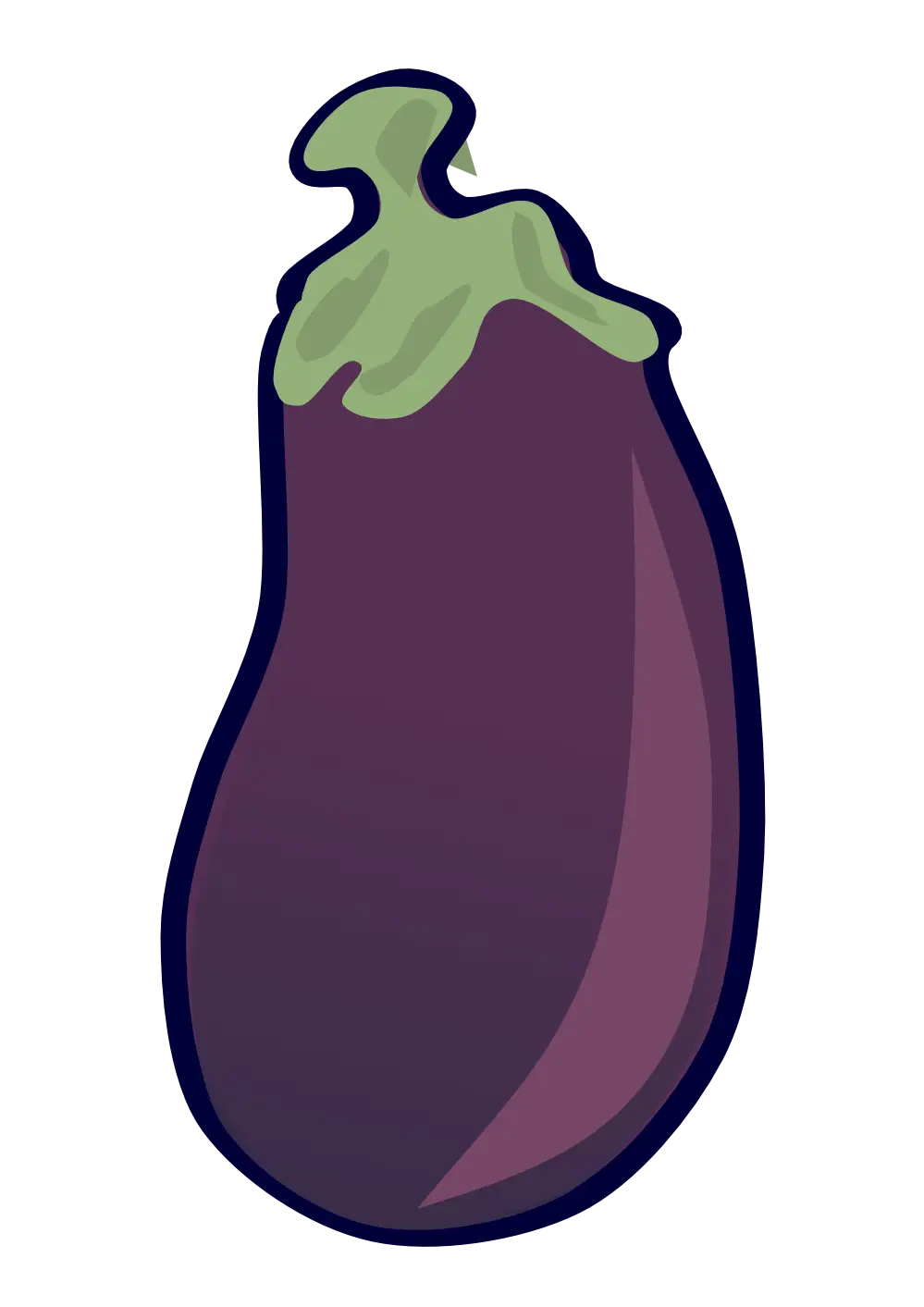 Purple Eggplant Illustration