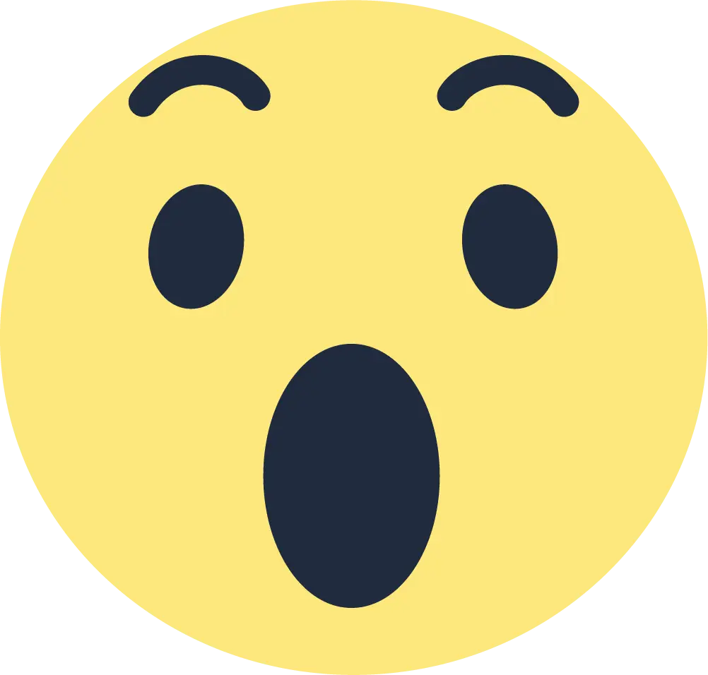 Surprised Emoji Face Expression Illustration