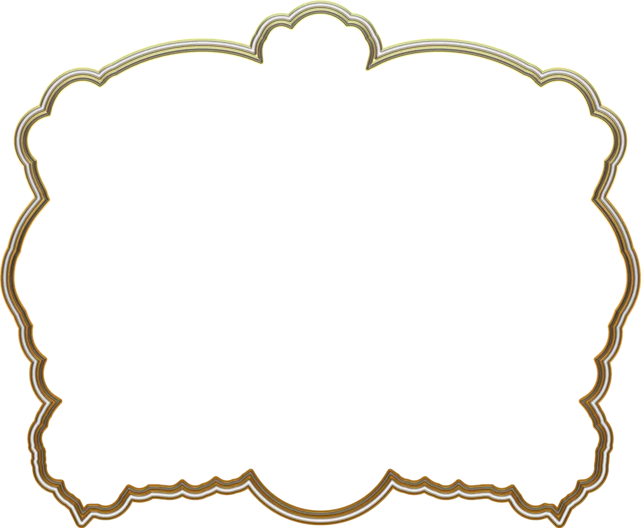 Golden Frame with Ornate Border