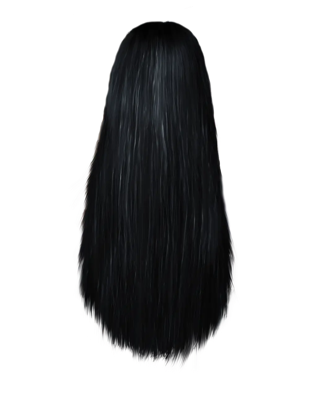 Long Black Silky Hair