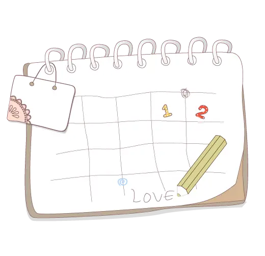 Doodle Calendar with Hand-drawn Elements